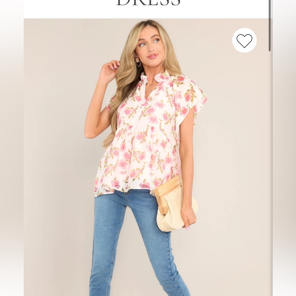 Red dress Boutique entro blouse
